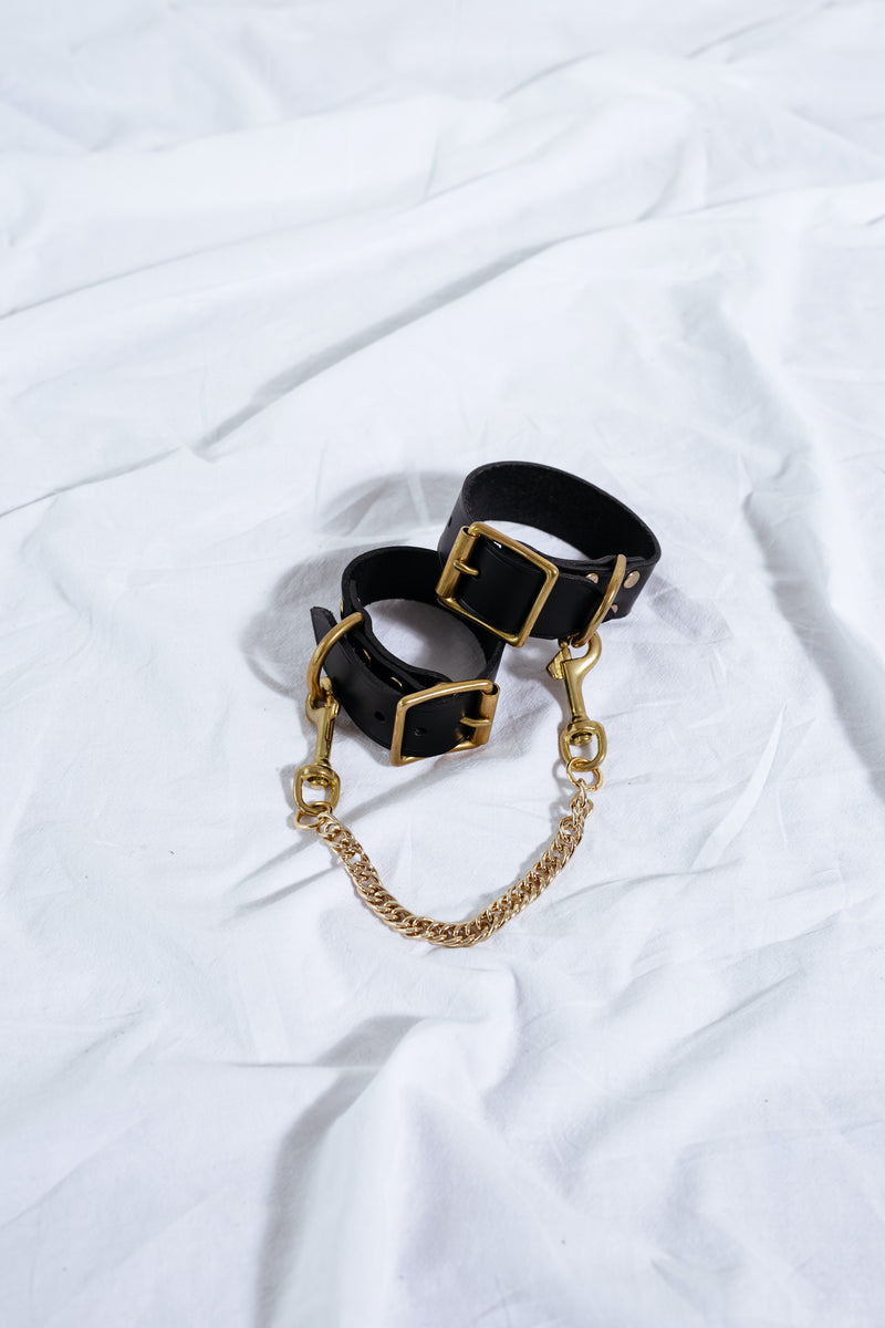 Something Wicked One Inch Leather Handcuffs